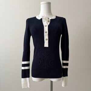 Faherty Mikki Henley - Navy, Ivory